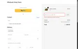 Wholesale Hemp Farms coupon verification screenshot