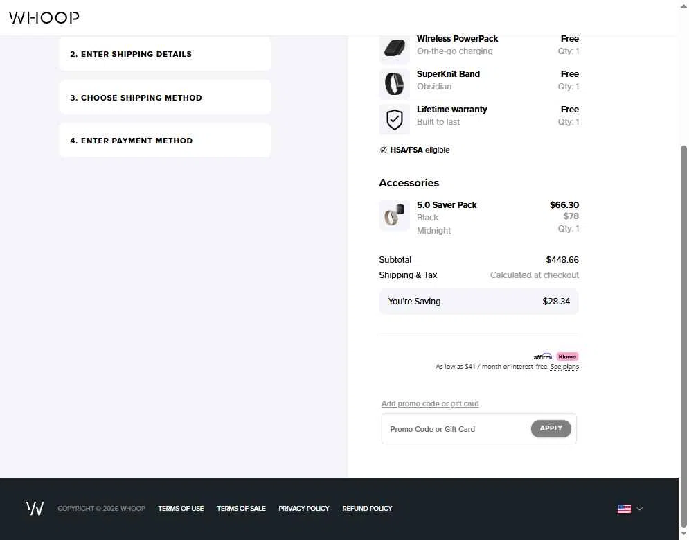Verification screenshot for Save Money Your Subscriptions at Whoop — 23d ago