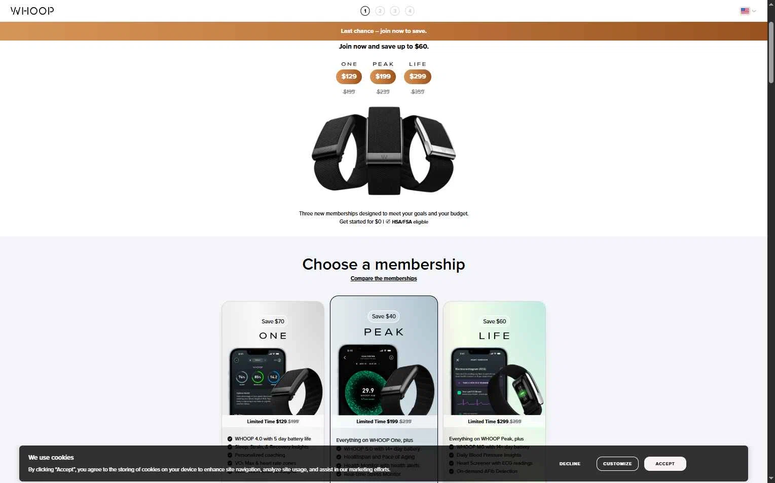 Whoop checkout page showing Whoop discount code box | Screenshot taken by SimplyCodes community member on Dec 27, 2025