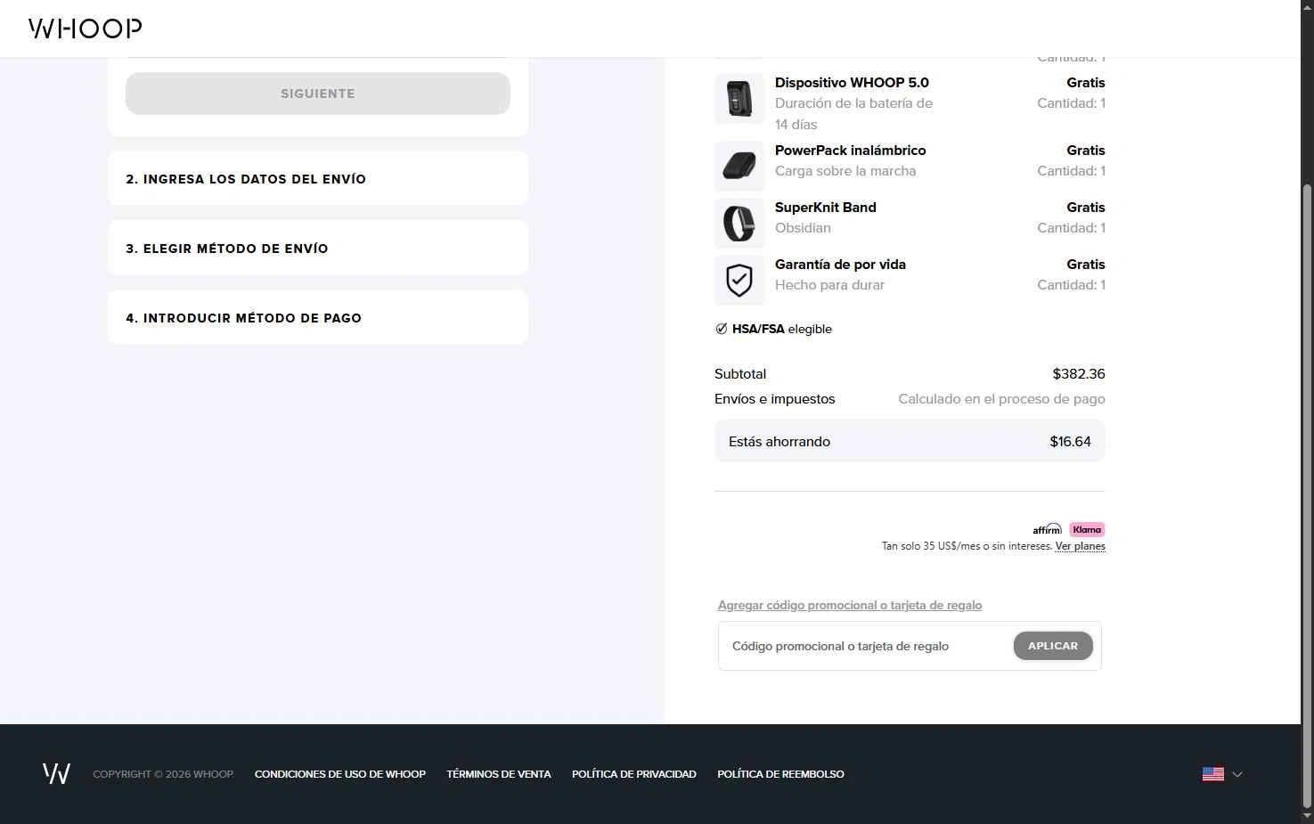 Verification screenshot for Save Money Your Subscriptions at Whoop - 8d ago
