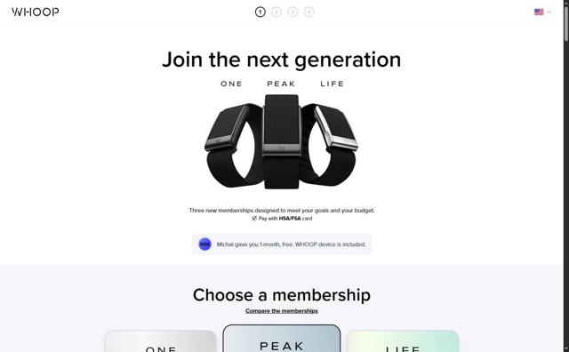 Whoop checkout page showing Whoop discount code box | Screenshot taken by SimplyCodes community member on Oct 2, 2025
