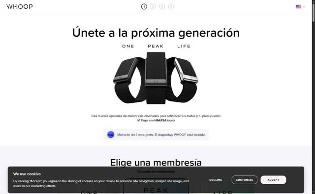 Whoop checkout page showing Whoop discount code box | Screenshot taken by SimplyCodes community member on Oct 2, 2025
