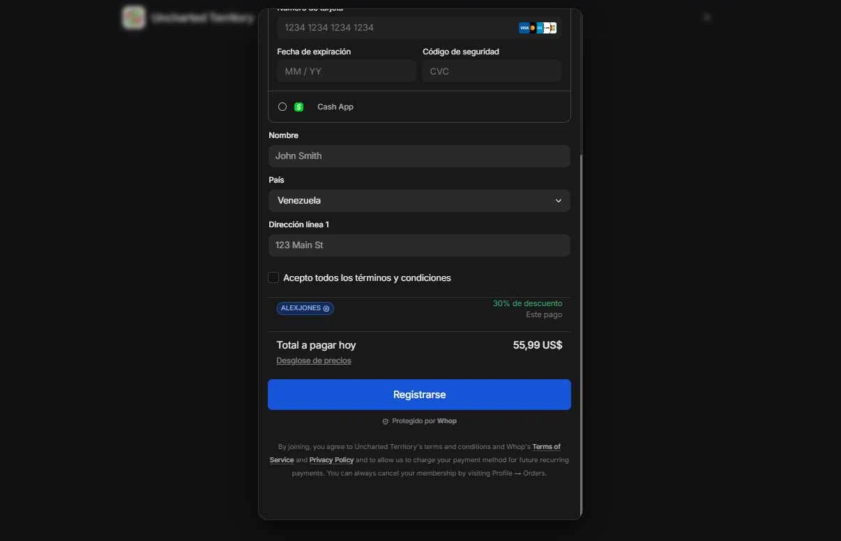 Whop checkout page showing Whop promo code box | Screenshot taken by SimplyCodes community member on Jan 27, 2026