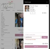 WigsByTiffani coupon verification screenshot