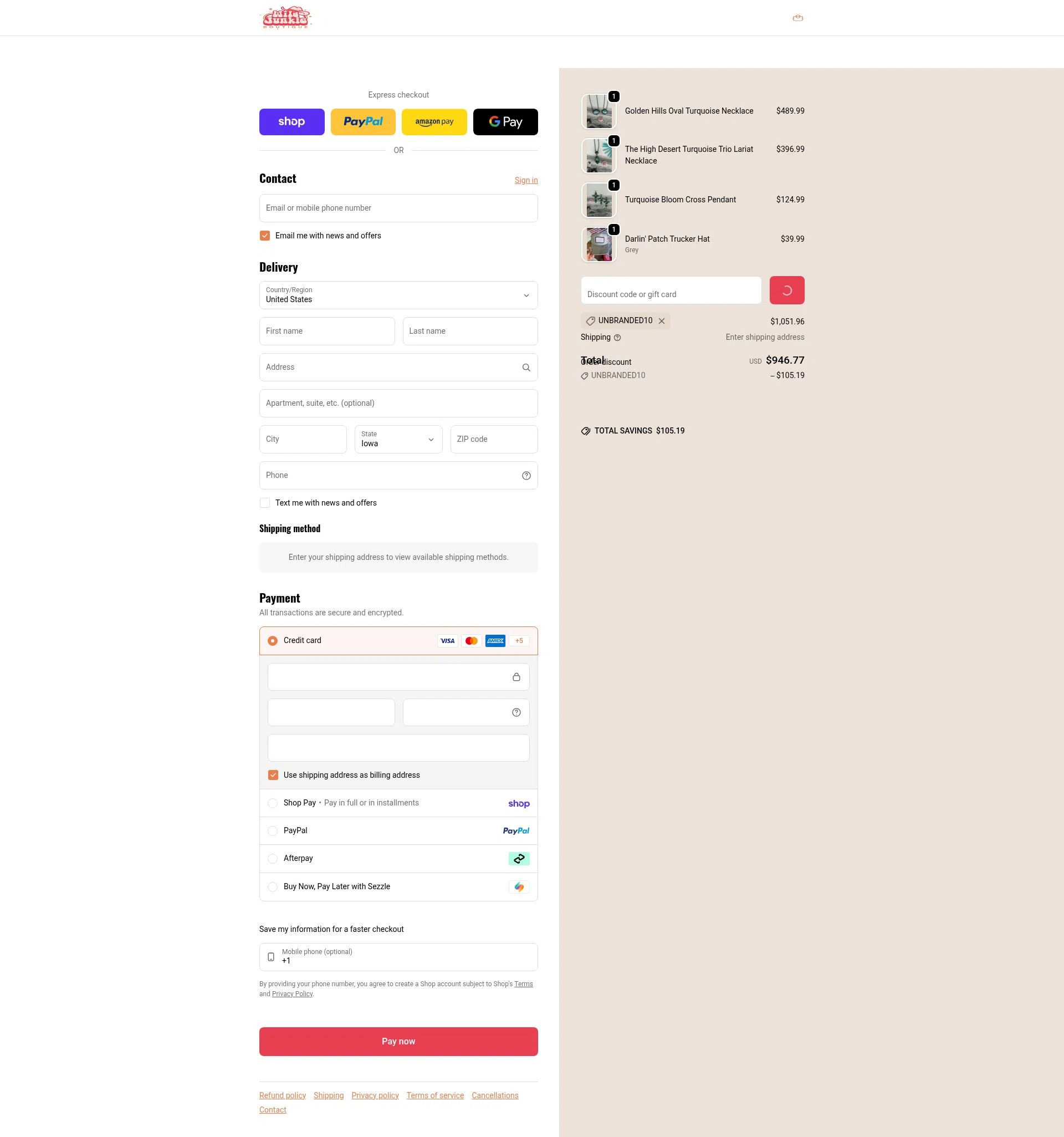 Wild Junkie checkout page showing Wild Junkie promo code box | Screenshot taken by SimplyCodes community member on Feb 17, 2026
