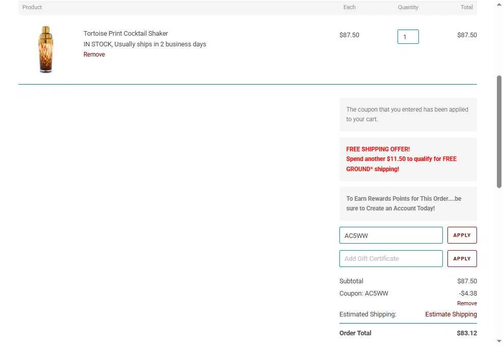 Wildlife Wonders checkout page showing Wildlife Wonders coupon code box | Screenshot taken by SimplyCodes community member on Dec 8, 2025