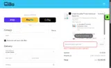 Willo coupon verification screenshot