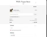 Will's Vegan Store coupon verification screenshot