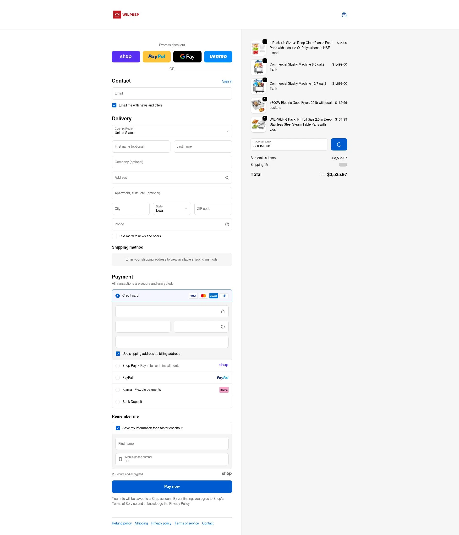 Wilprep checkout page showing Wilprep promo code box | Screenshot taken by SimplyCodes community member on Dec 31, 2025