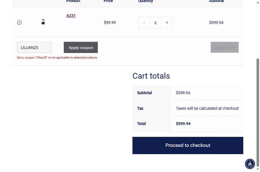 Winix America checkout page showing Winix America coupon code box | Screenshot taken by SimplyCodes community member on Nov 19, 2025