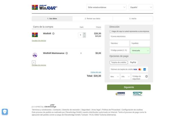 WinRAR checkout page showing WinRAR promo code box | Screenshot taken by SimplyCodes community member on Sep 15, 2025