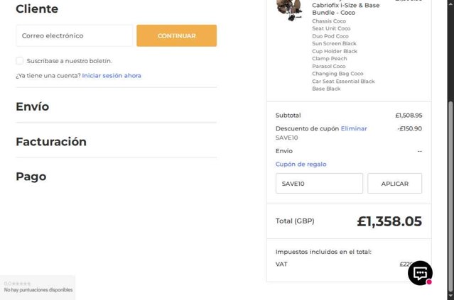 Winstanleys Pramworld checkout page showing Winstanleys Pramworld promo code box | Screenshot taken by SimplyCodes community member on Aug 24, 2025