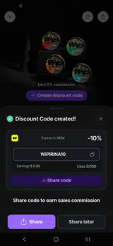 WIP coupon verification screenshot