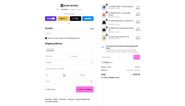 WIRED checkout page showing WIRED promo code box | Screenshot taken by SimplyCodes community member on Aug 9, 2025