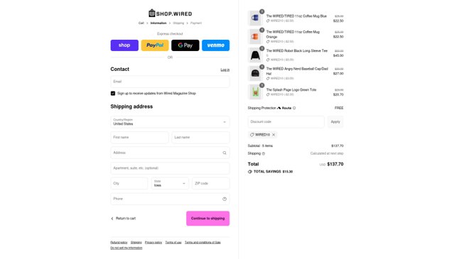 WIRED checkout page showing WIRED promo code box | Screenshot taken by SimplyCodes community member on Sep 3, 2025