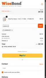 LUXURYLIFE coupon verification screenshot