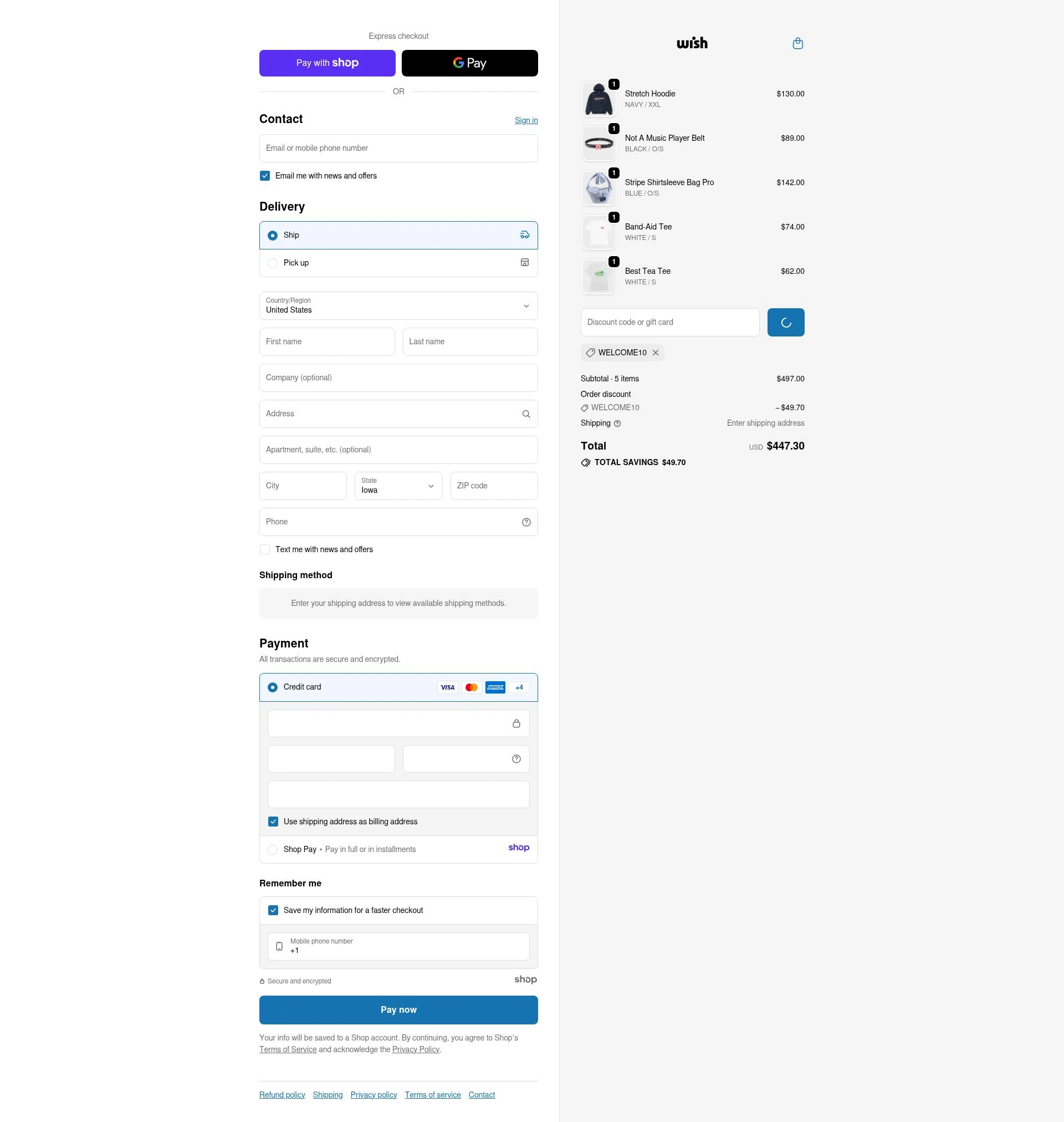 Wish Atlanta checkout page showing Wish Atlanta promo code box | Screenshot taken by SimplyCodes community member on Jan 11, 2026
