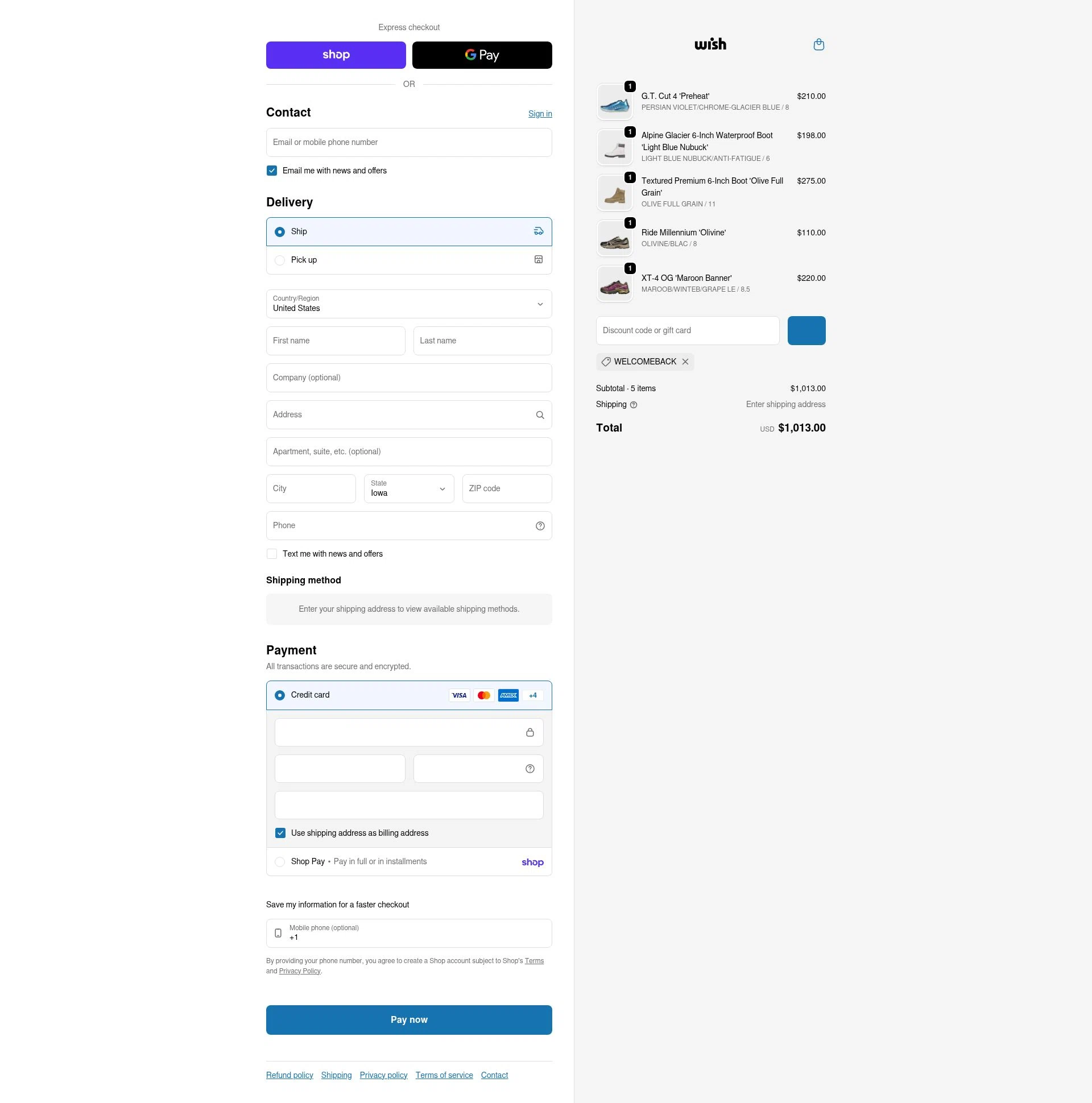 Wish Atlanta checkout page showing Wish Atlanta promo code box | Screenshot taken by SimplyCodes community member on Feb 8, 2026