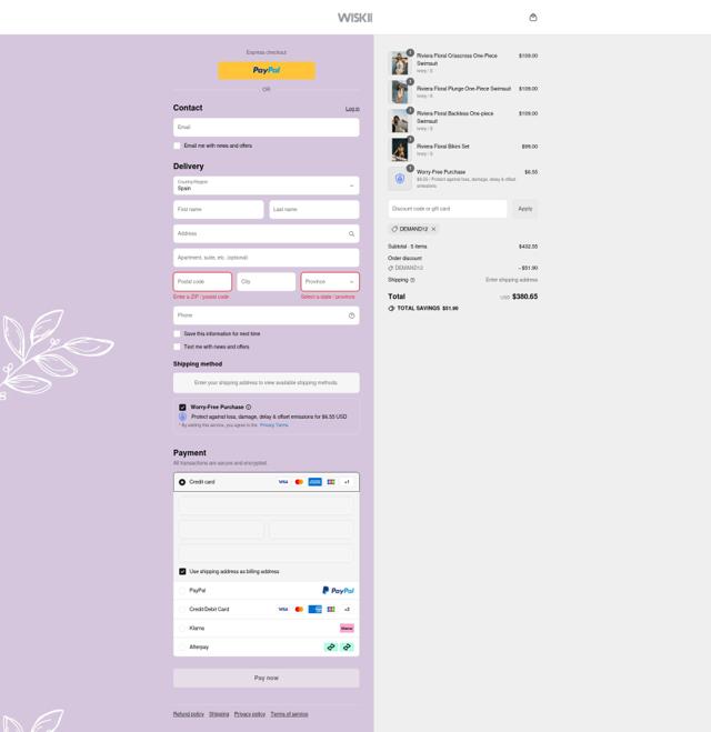 Wiskii Active checkout page showing Wiskii Active discount code box | Screenshot taken by SimplyCodes community member on Aug 9, 2025
