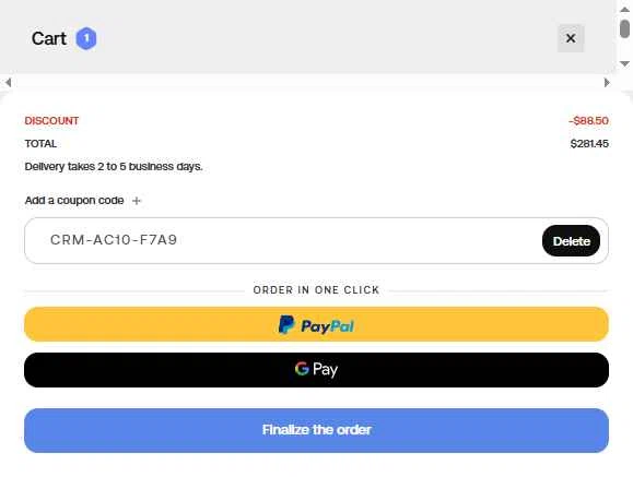 Withings checkout page showing Withings coupon code box | Screenshot taken by SimplyCodes community member on Sep 1, 2025