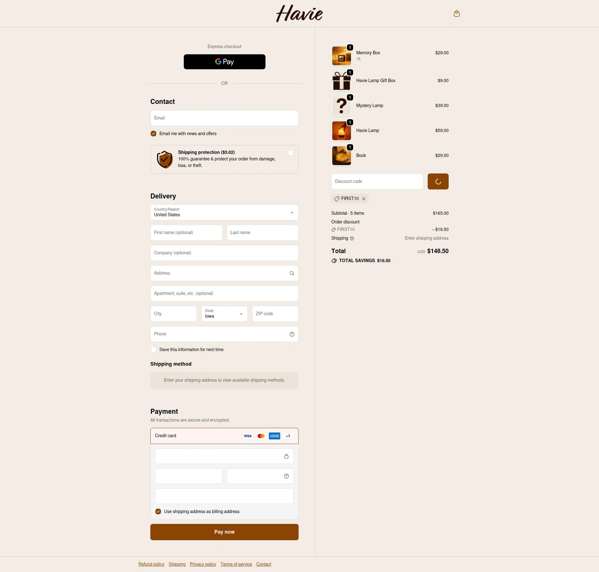 Lunie checkout page showing Lunie promo code box | Screenshot taken by SimplyCodes community member on Jan 7, 2026