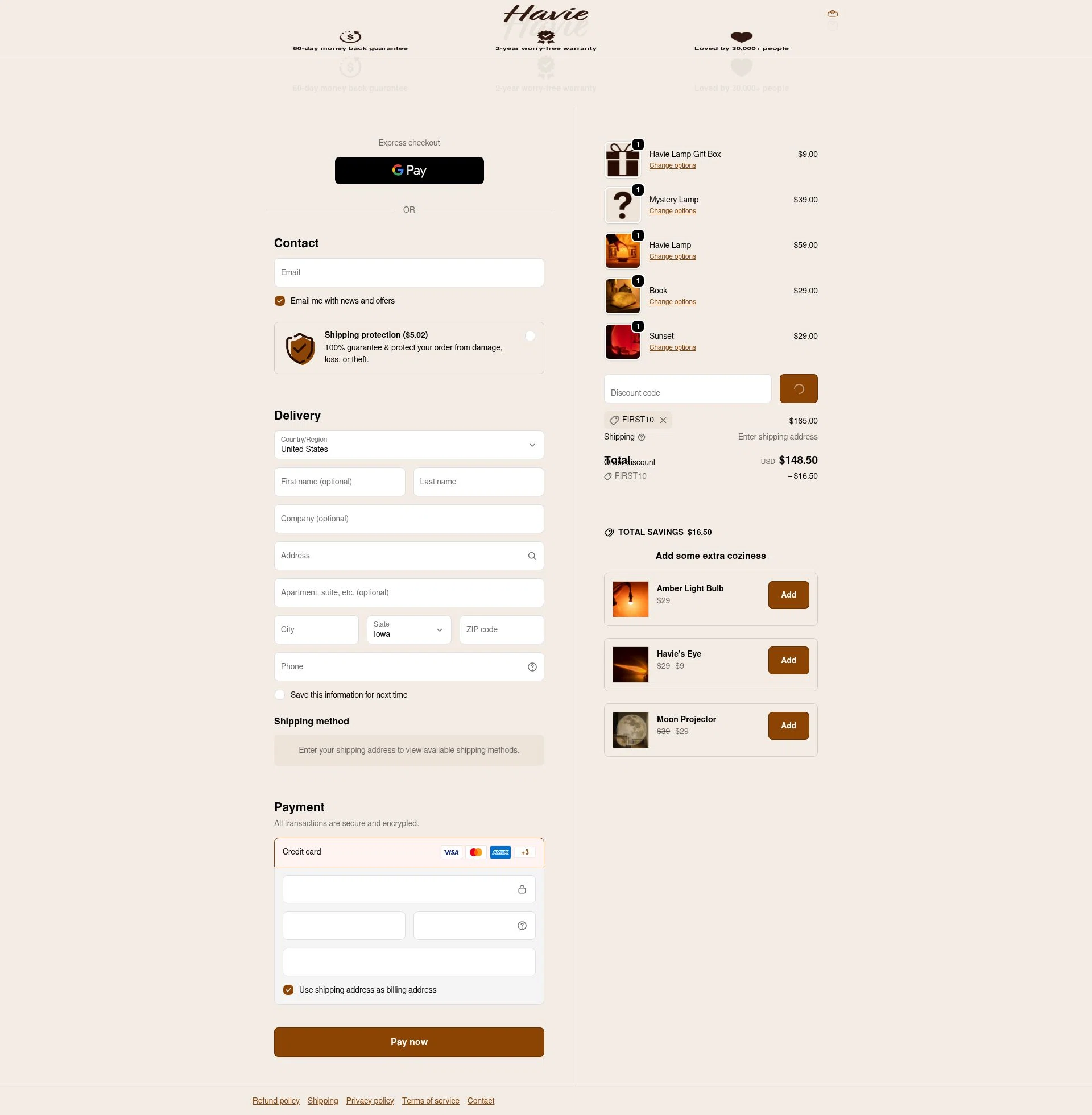 Lunie checkout page showing Lunie promo code box | Screenshot taken by SimplyCodes community member on Feb 5, 2026