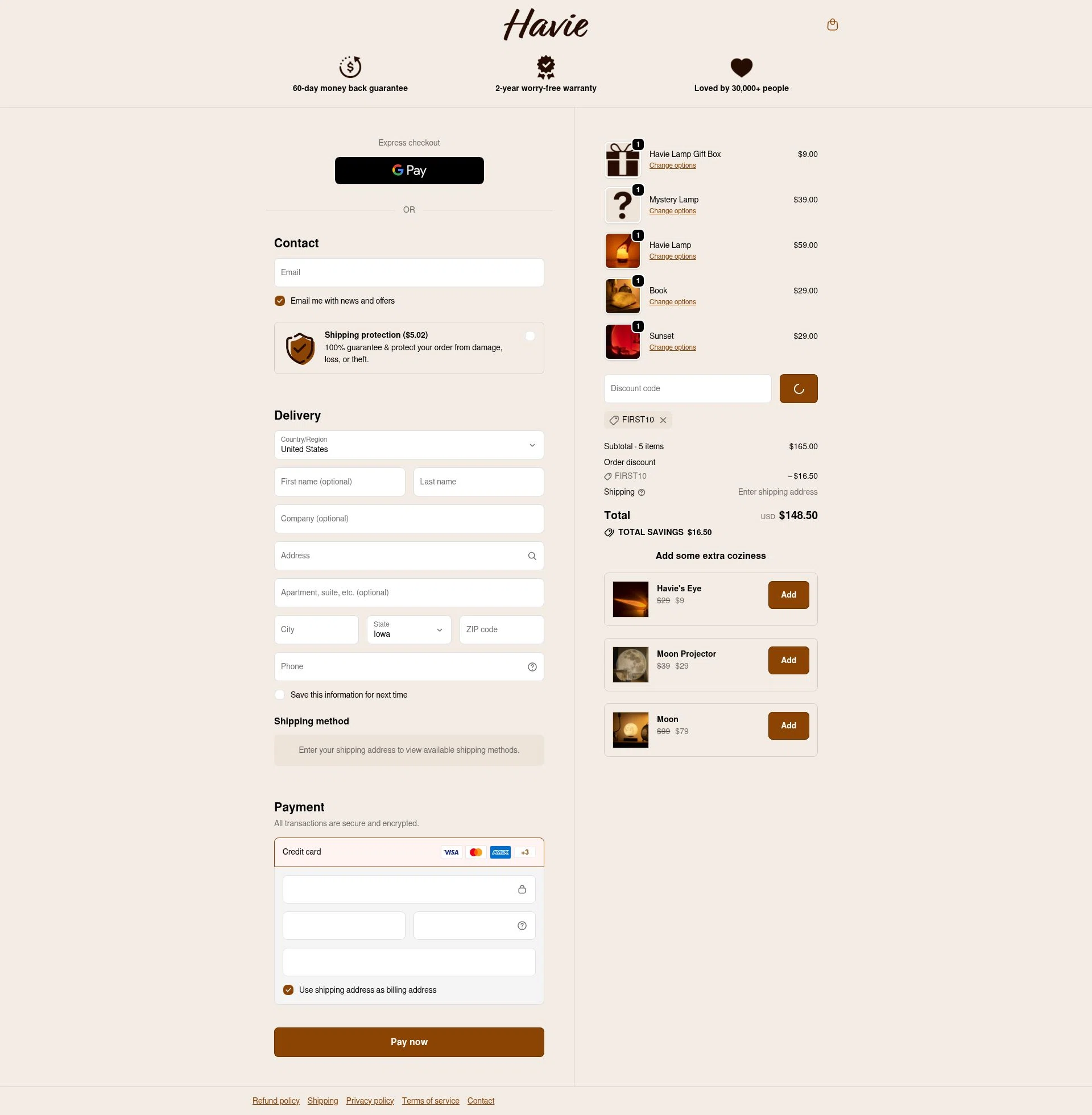 Lunie checkout page showing Lunie promo code box | Screenshot taken by SimplyCodes community member on Jan 31, 2026