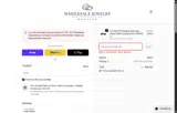 Wholesale Jewelry Website coupon verification screenshot