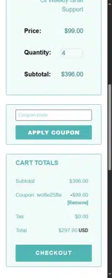 wolfie25fte coupon verification screenshot