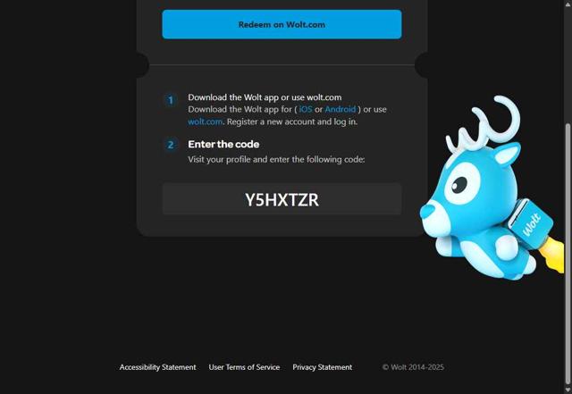 Wolt checkout page showing Wolt promo code box | Screenshot taken by SimplyCodes community member on Sep 6, 2025