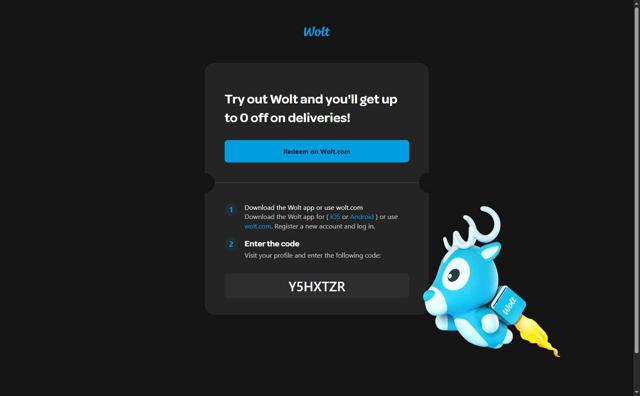 Wolt checkout page showing Wolt promo code box | Screenshot taken by SimplyCodes community member on Sep 14, 2025