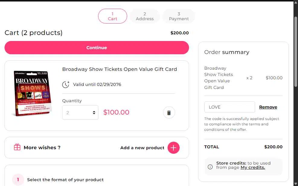 Wonderbox checkout page showing Wonderbox coupon code box | Screenshot taken by SimplyCodes community member on Feb 9, 2026