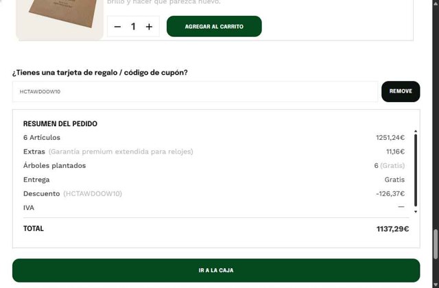 WoodWatch checkout page showing WoodWatch promo code box | Screenshot taken by SimplyCodes community member on Jul 8, 2025