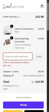 springintocotton coupon verification screenshot