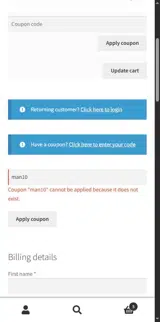 man10 coupon verification screenshot