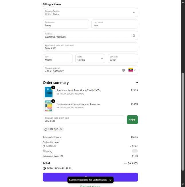 Verification screenshot for 20% Off Select Items at World of Books. com at World of Books.com — 26d ago
