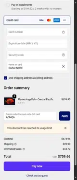 World Wide Corals coupon verification screenshot