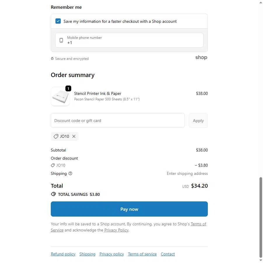 WorldWide Tattoo Supply checkout page showing WorldWide Tattoo Supply promo code box | Screenshot taken by SimplyCodes community member on Oct 22, 2025