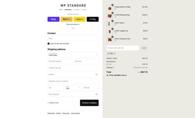 WP Standard checkout page showing WP Standard discount code box | Screenshot taken by SimplyCodes community member on Sep 12, 2025