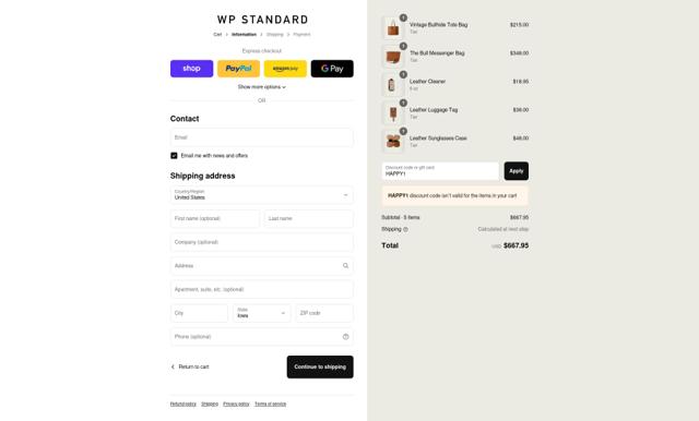 WP Standard checkout page showing WP Standard discount code box | Screenshot taken by SimplyCodes community member on Sep 4, 2025
