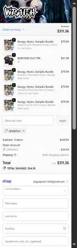 Wraith coupon verification screenshot