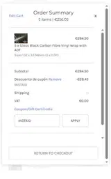 INSTA10 coupon verification screenshot