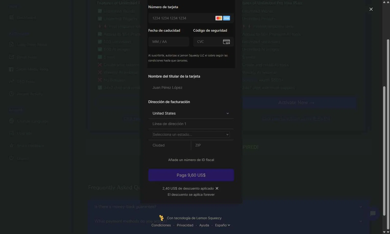 Writecream checkout page showing Writecream promo code box | Screenshot taken by SimplyCodes community member on Jan 26, 2026