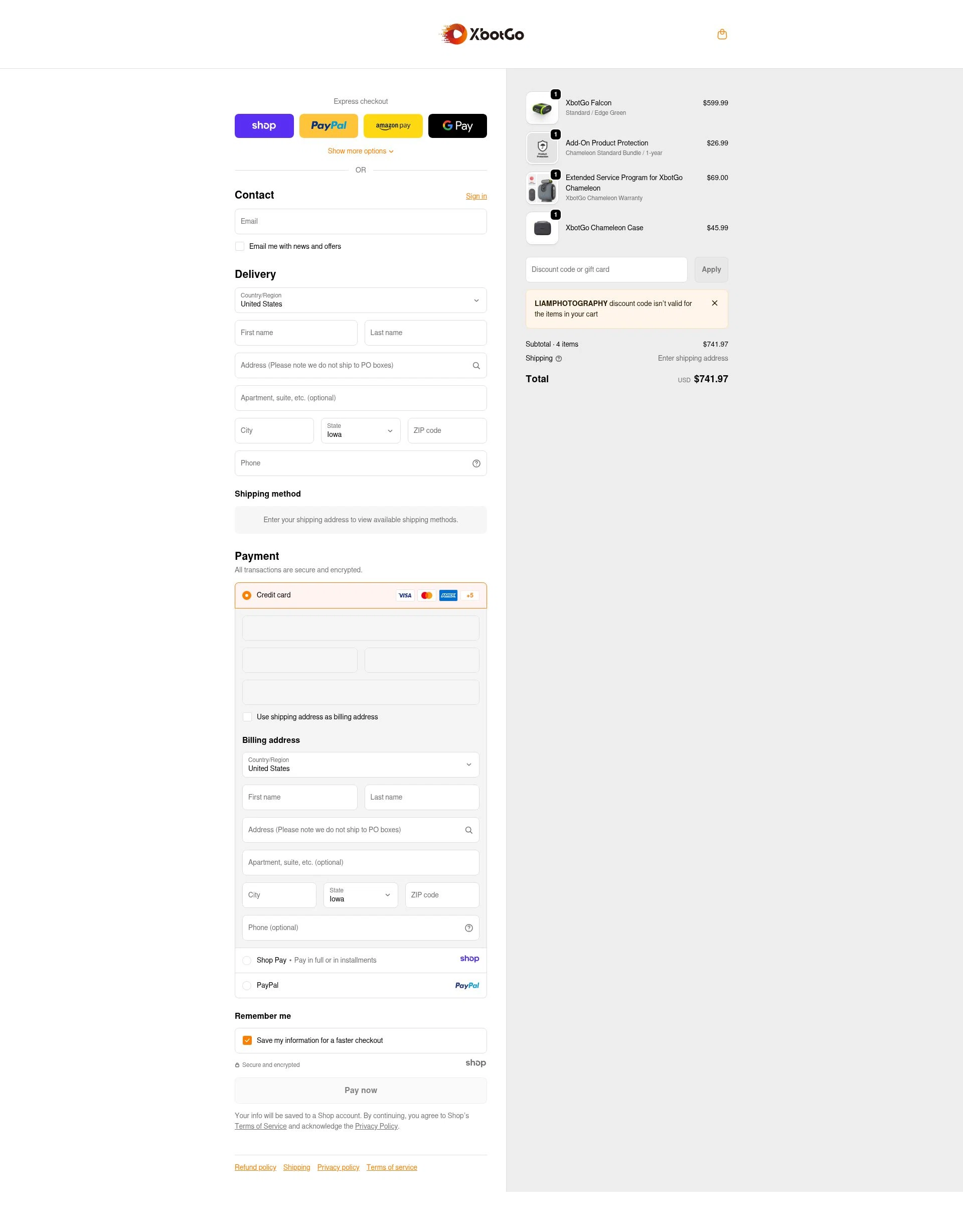 XbotGo checkout page showing XbotGo discount code box | Screenshot taken by SimplyCodes community member on Jan 11, 2026