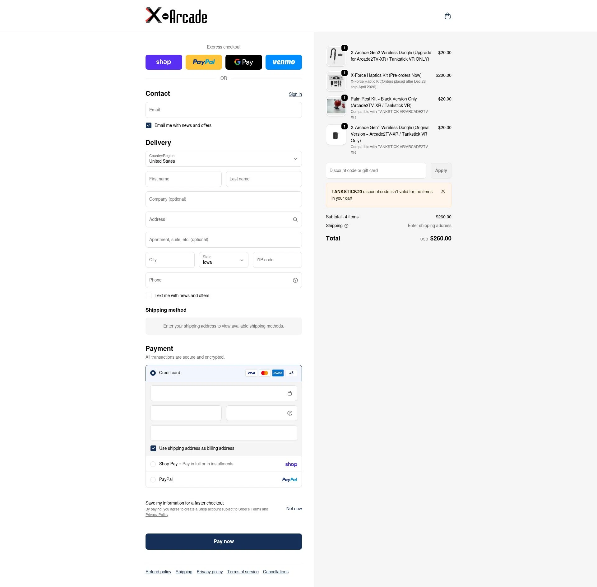 XGaming checkout page showing XGaming promo code box | Screenshot taken by SimplyCodes community member on Feb 17, 2026