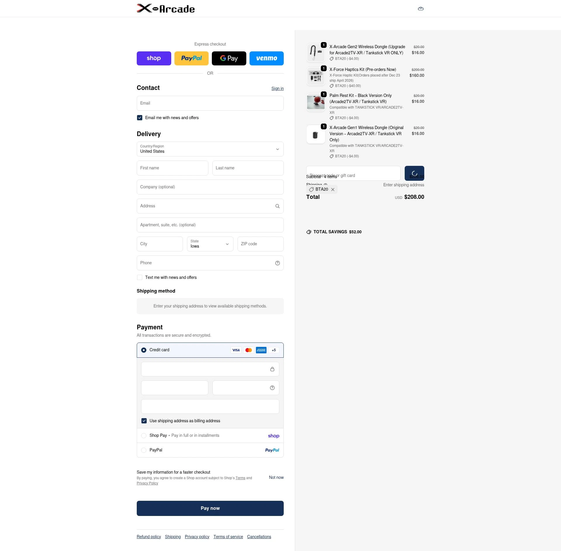 XGaming checkout page showing XGaming promo code box | Screenshot taken by SimplyCodes community member on Feb 17, 2026