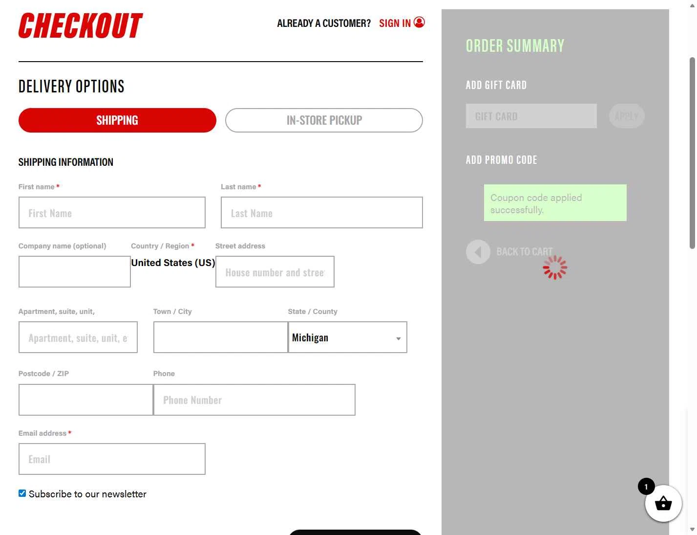 XN Supplements checkout page showing XN Supplements discount code box | Screenshot taken by SimplyCodes community member on Dec 6, 2025