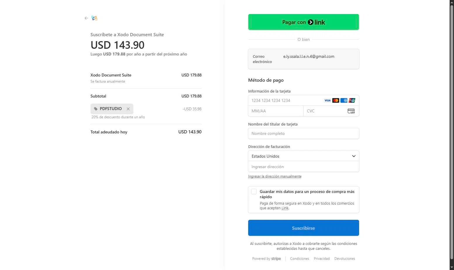 XODO checkout page showing XODO promo code box | Screenshot taken by SimplyCodes community member on Oct 16, 2025