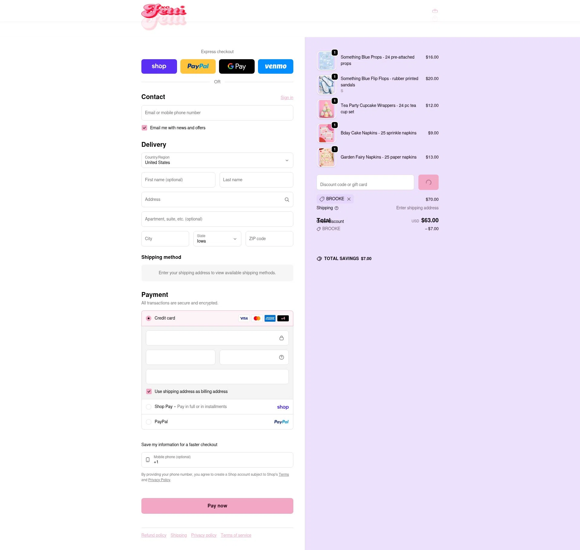 xo, Fetti checkout page showing xo, Fetti discount code box | Screenshot taken by SimplyCodes community member on Feb 10, 2026