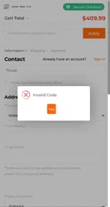 XPA10 coupon verification screenshot